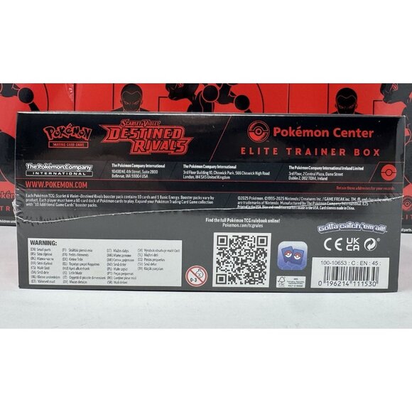 IN HAND Pokemon Destined Rivals Pokemon Center Exclusive ETB Elite Trainer Box - Picture 2 of 2